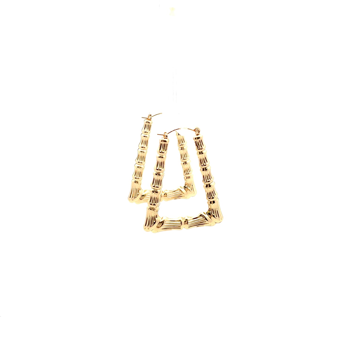 Bamboo Rectangle Earrings - 01