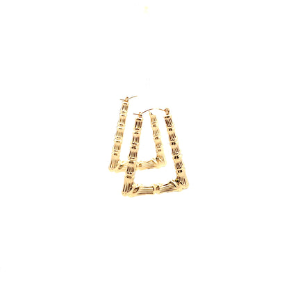 Bamboo Rectangle Earrings - Size 01