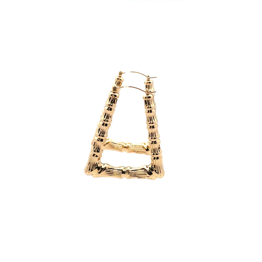 Bamboo Rectangle Earrings - 02