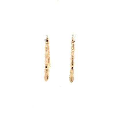 Bamboo Rectangle Earrings - Size 02
