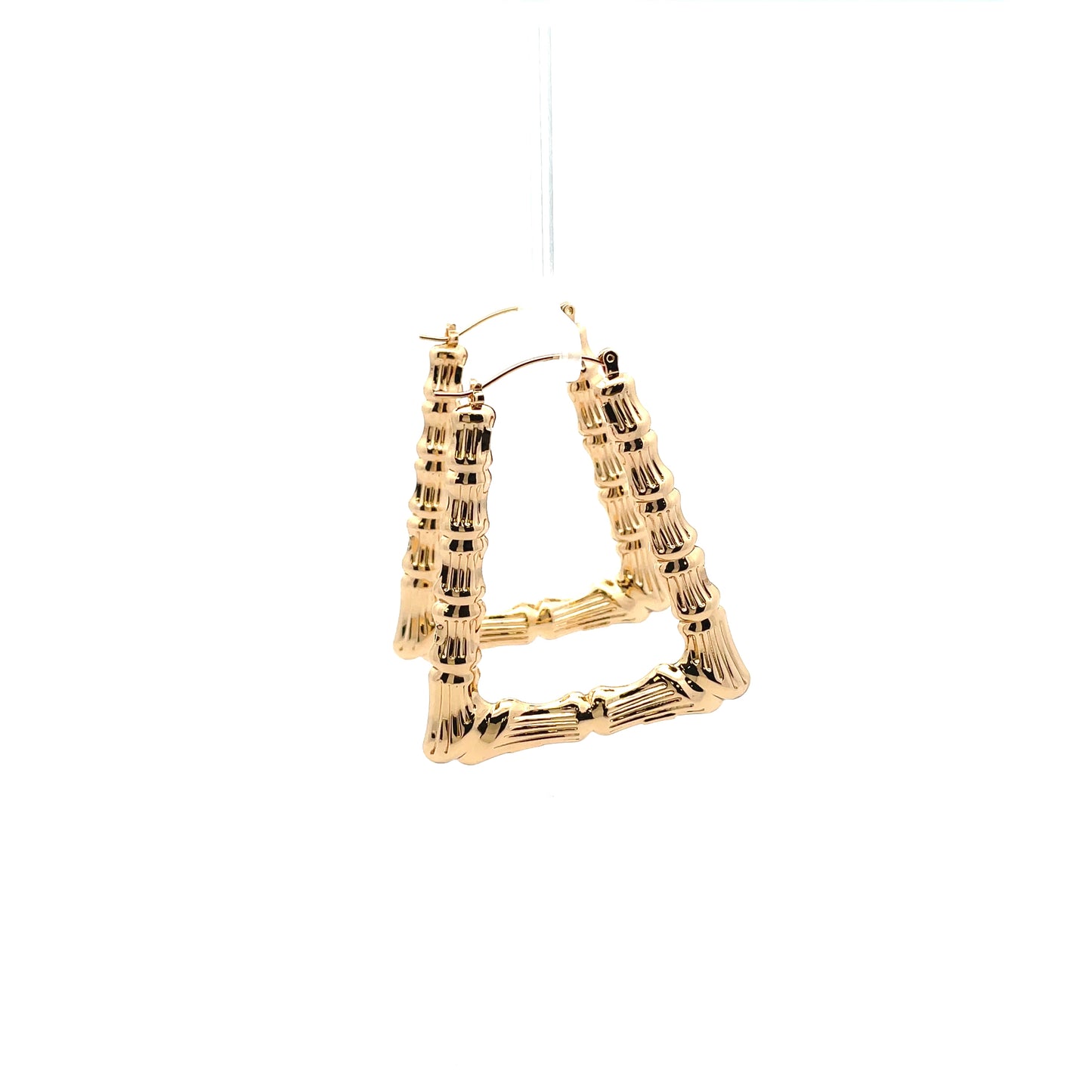 Bamboo Rectangle Earrings - 02