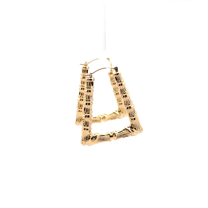 Bamboo Rectangle Earrings - Size 02