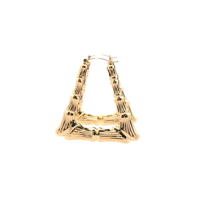 Bamboo Rectangle Earrings - Size 03