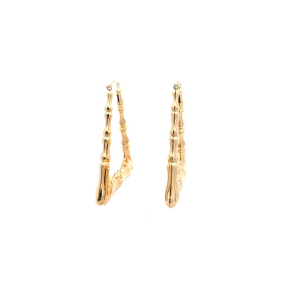 Bamboo Rectangle Earrings - Size 03