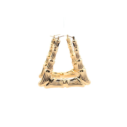 Bamboo Rectangle Earrings - Size 03