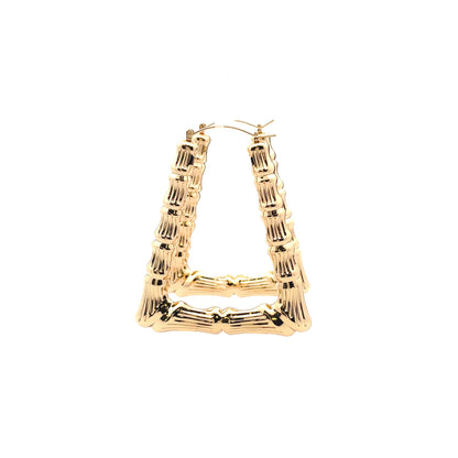 Bamboo Rectangle Earrings - Size 04
