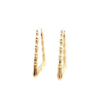 Bamboo Rectangle Earrings - Size 04