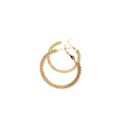 Bling Bling Rhinestone Hoop Earrings 30mm