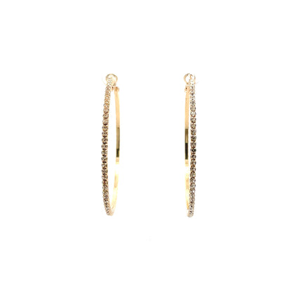 Bling Bling Rhinestone Hoop Earrings 60mm #1-6