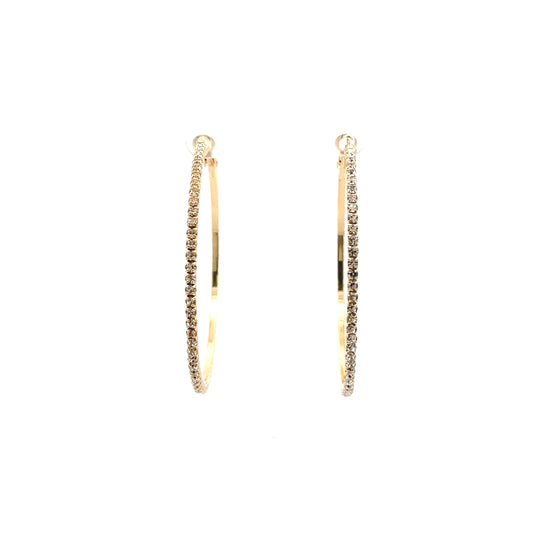 Bling Bling Rhinestone Hoop Earrings  60mm #1-6