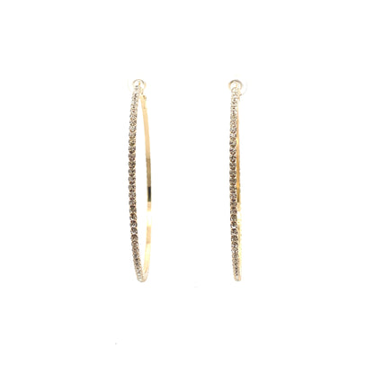 Bling Bling Rhinestone Hoop Earrings 70mm #1-7