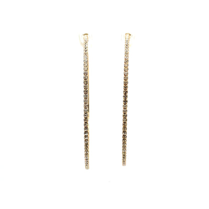 Bling Bling Rhinestone Hoop Earrings 80mm #1-8