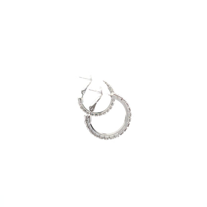Bling Bling Rhinestone Hoop Earrings 20mm #1-2