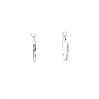 Bling Bling Rhinestone Hoop Earrings 30mm #1-3