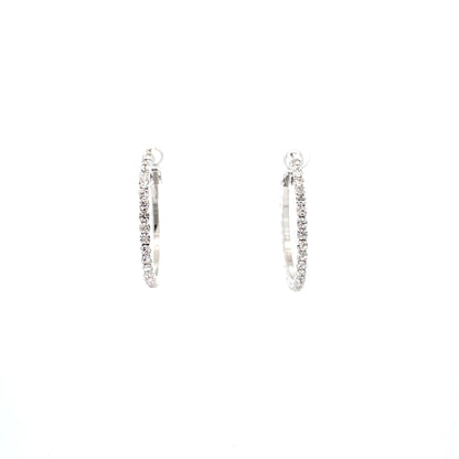 Bling Bling Rhinestone Hoop Earrings 30mm #1-3
