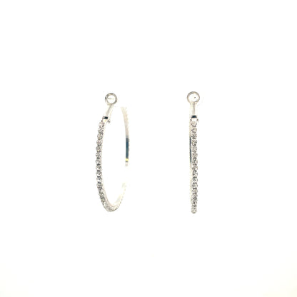 Bling Bling Rhinestone Hoop Earrings 50mm #1-5