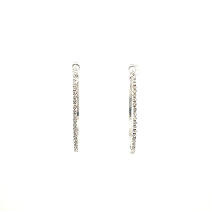 Bling Bling Rhinestone Hoop Earrings 50mm #1-5