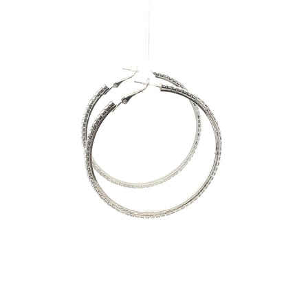 Bling Bling Rhinestone Hoop Earrings 60mm #1-6