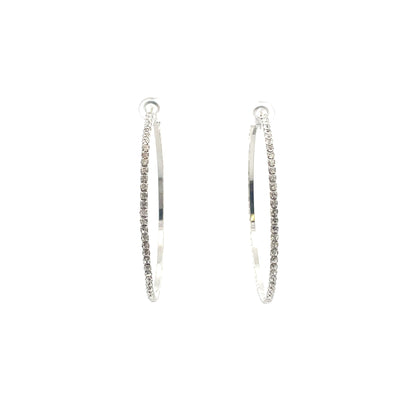 Bling Bling Rhinestone Hoop Earrings 60mm #1-6
