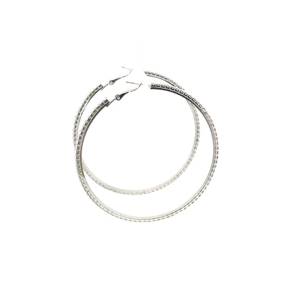 Bling Bling Rhinestone Hoop Earrings 70mm #1-7