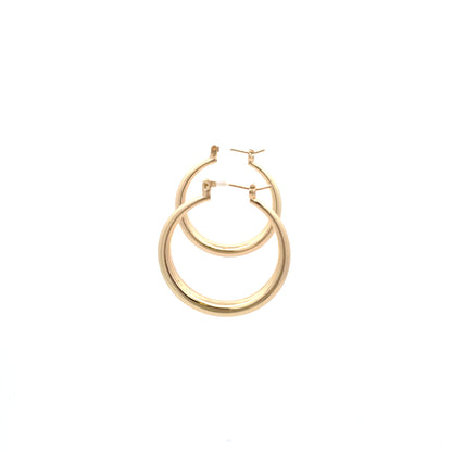 Hollow Plain Hoop Earrings - 01