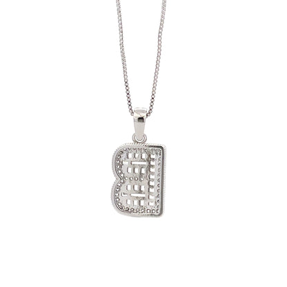 Fancy Diamond Necklace - Letter B