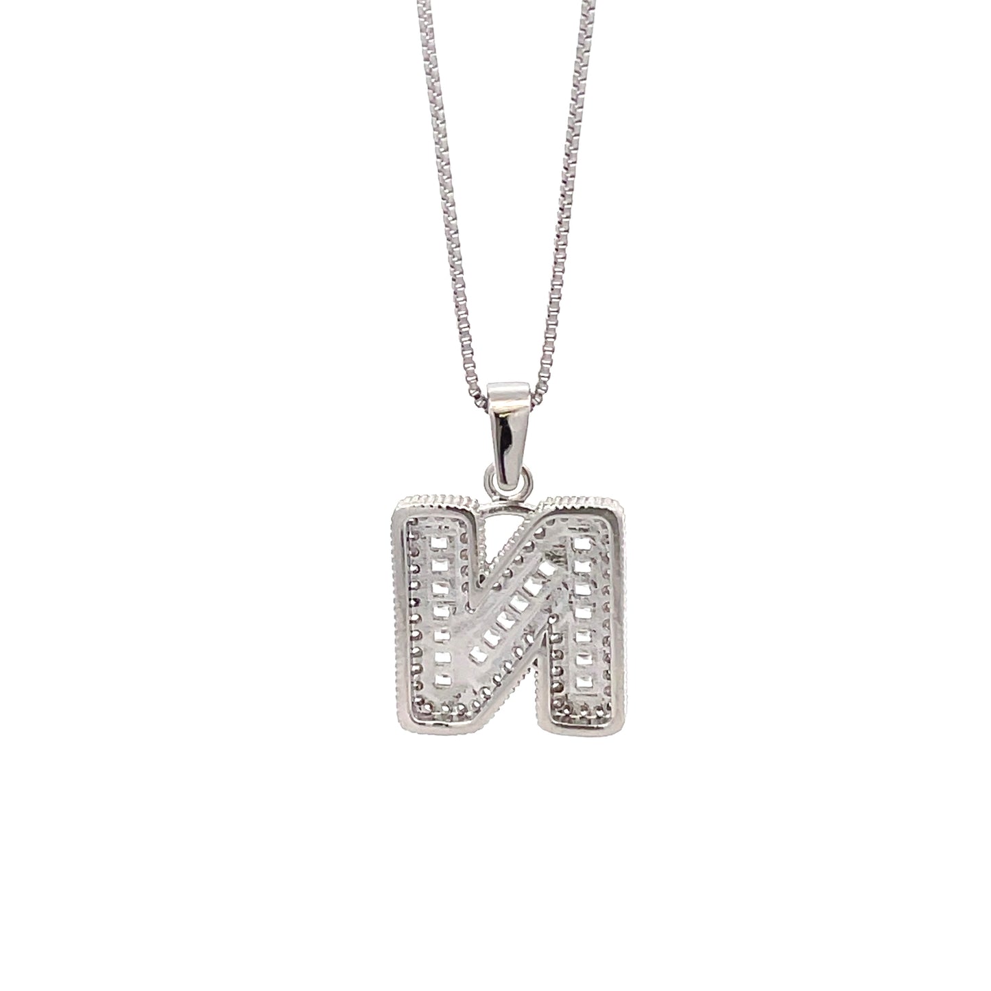 The One Fancy Diamond Necklace - Letter N