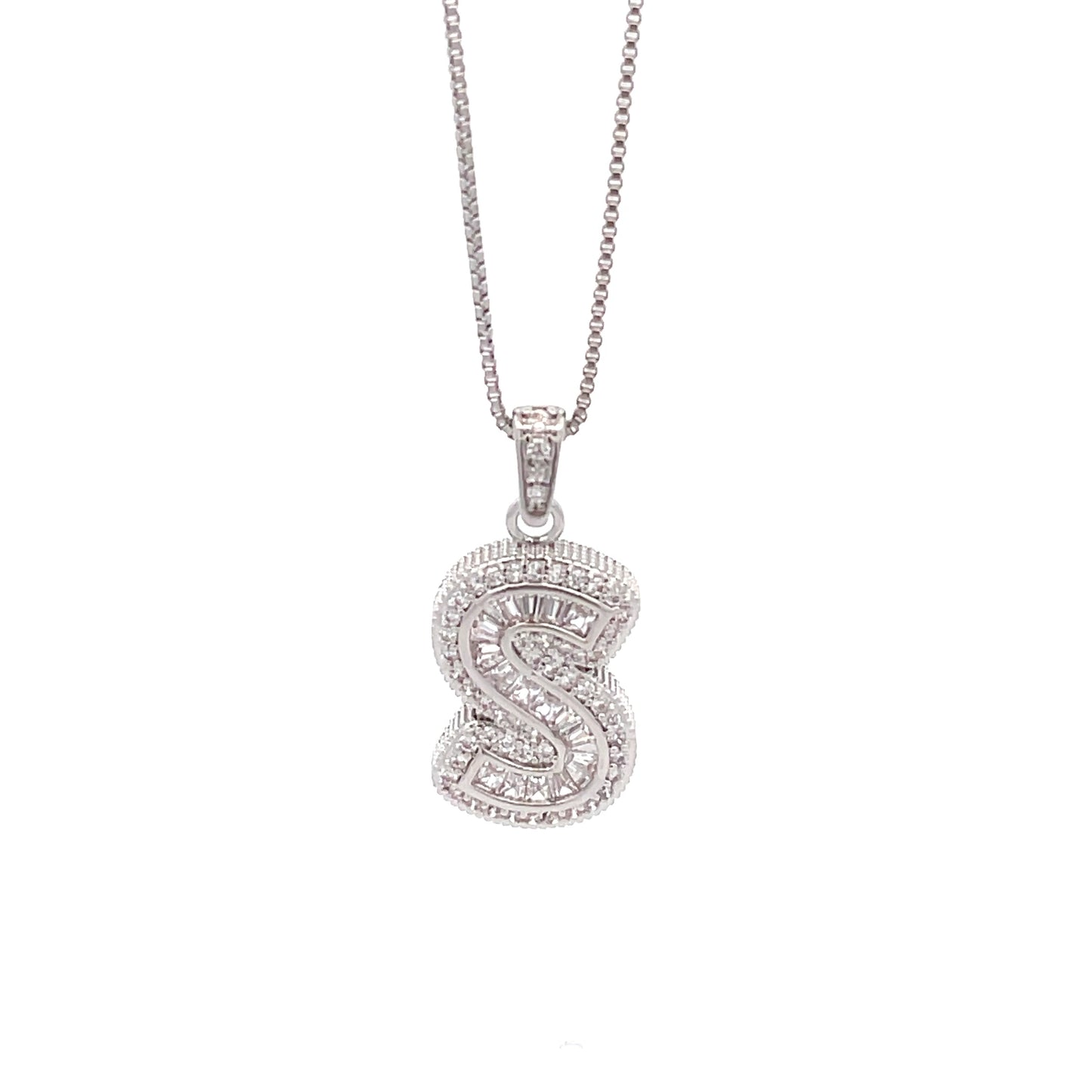 The One Fancy Diamond Necklace - Letter S