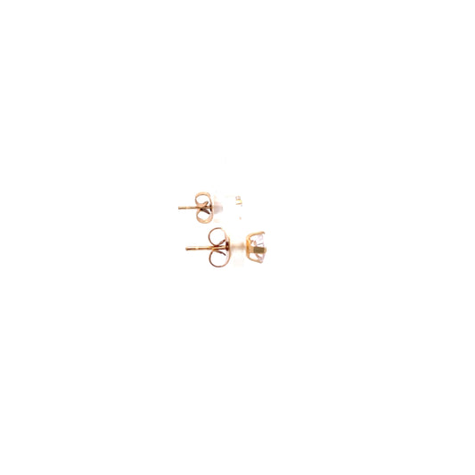 Floor Cubic Zirconia Earrings Round - 5mm