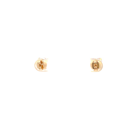 Floor Cubic Zirconia Earrings Round - 9mm