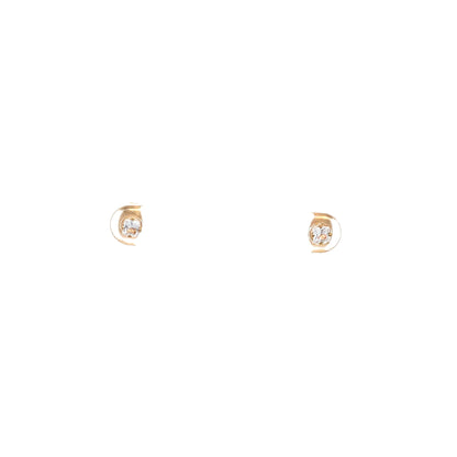Floor Cubic Zirconia Earrings Square - 3mm