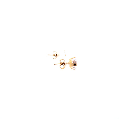 Floor Cubic Zirconia Earrings Square - 8mm