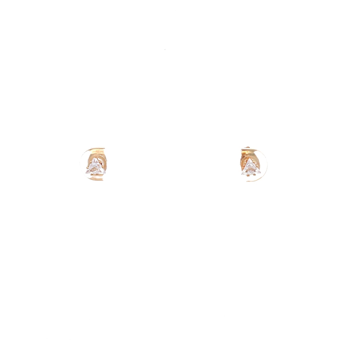 Floor Cubic Zirconia Earrings Triangle - 4mm