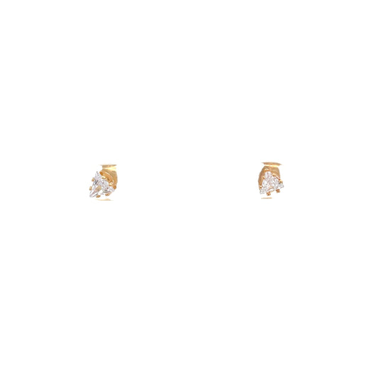 Floor Cubic Zirconia Earrings Triangle - 5mm