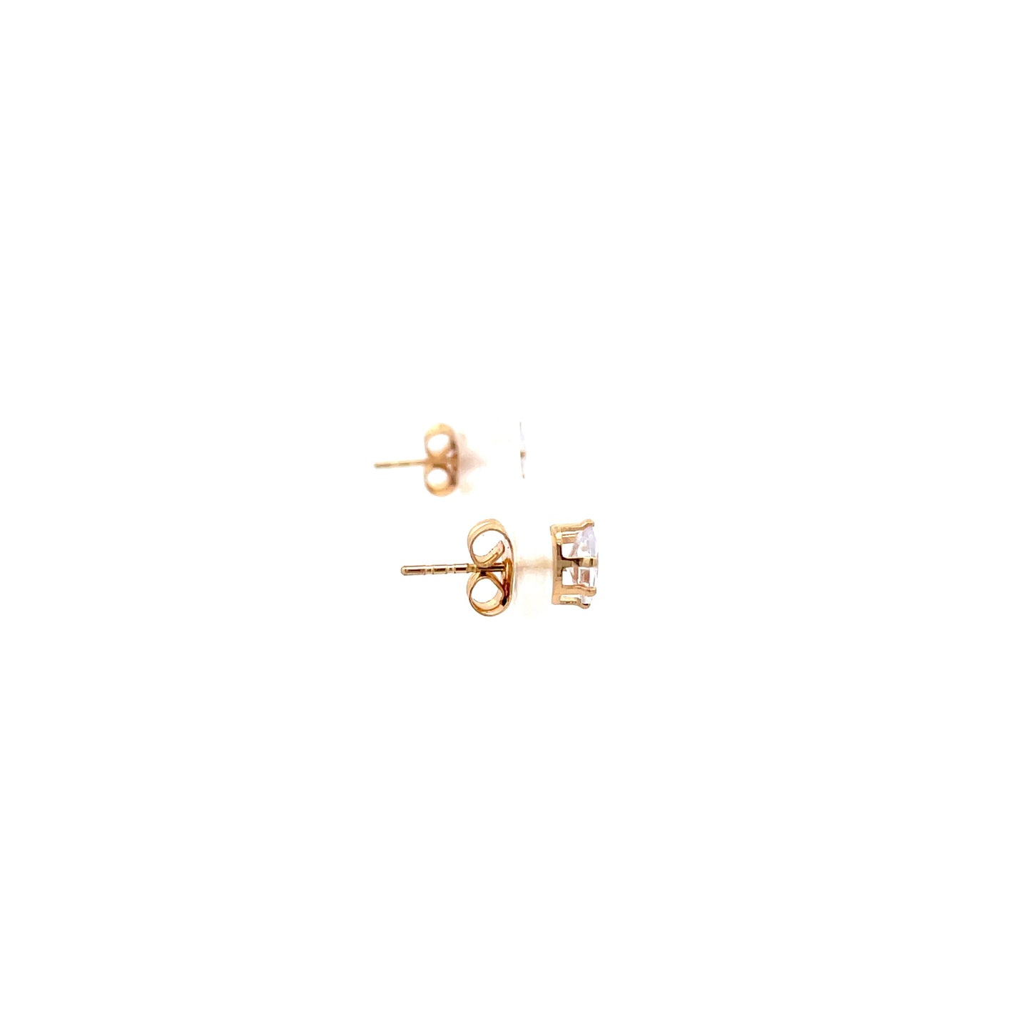 Floor Cubic Zirconia Earrings Oval - 4mm