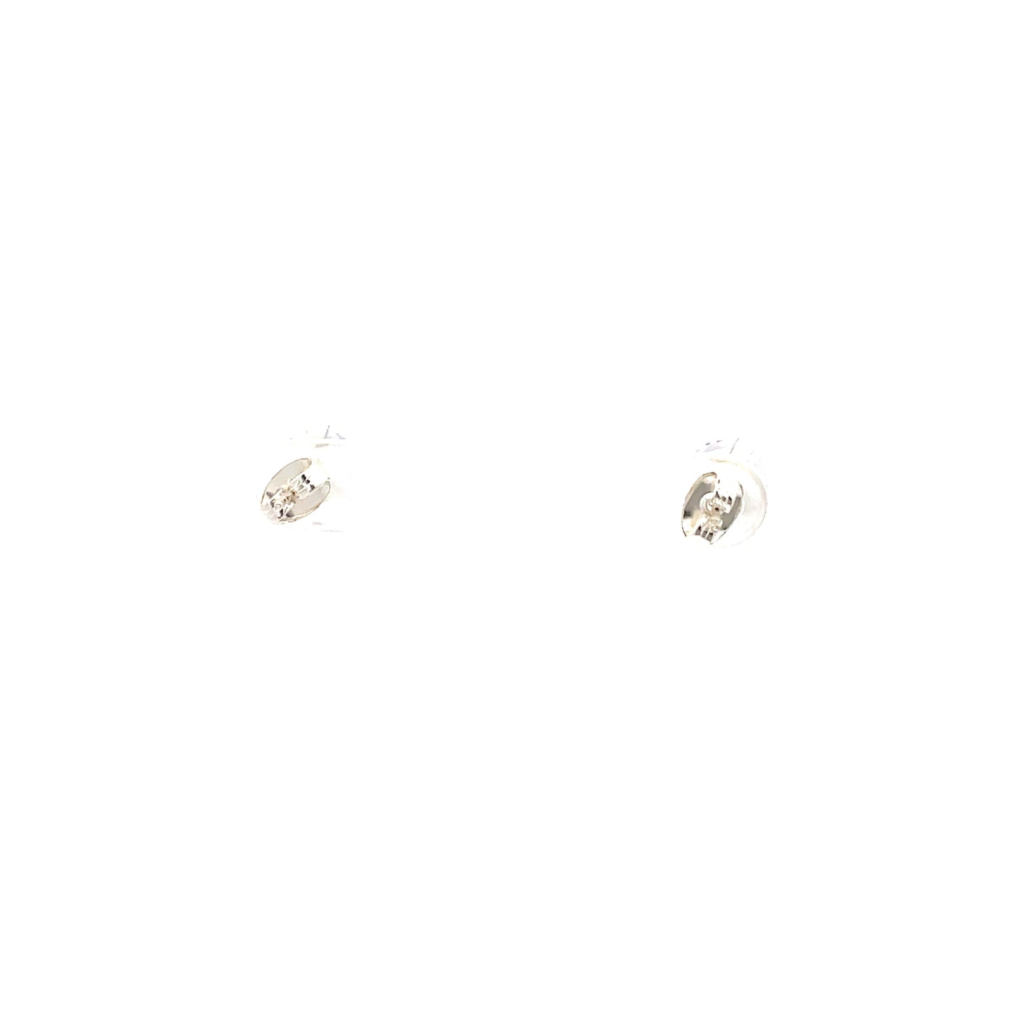 Floor Cubic Zirconia Earrings Round - 8mm