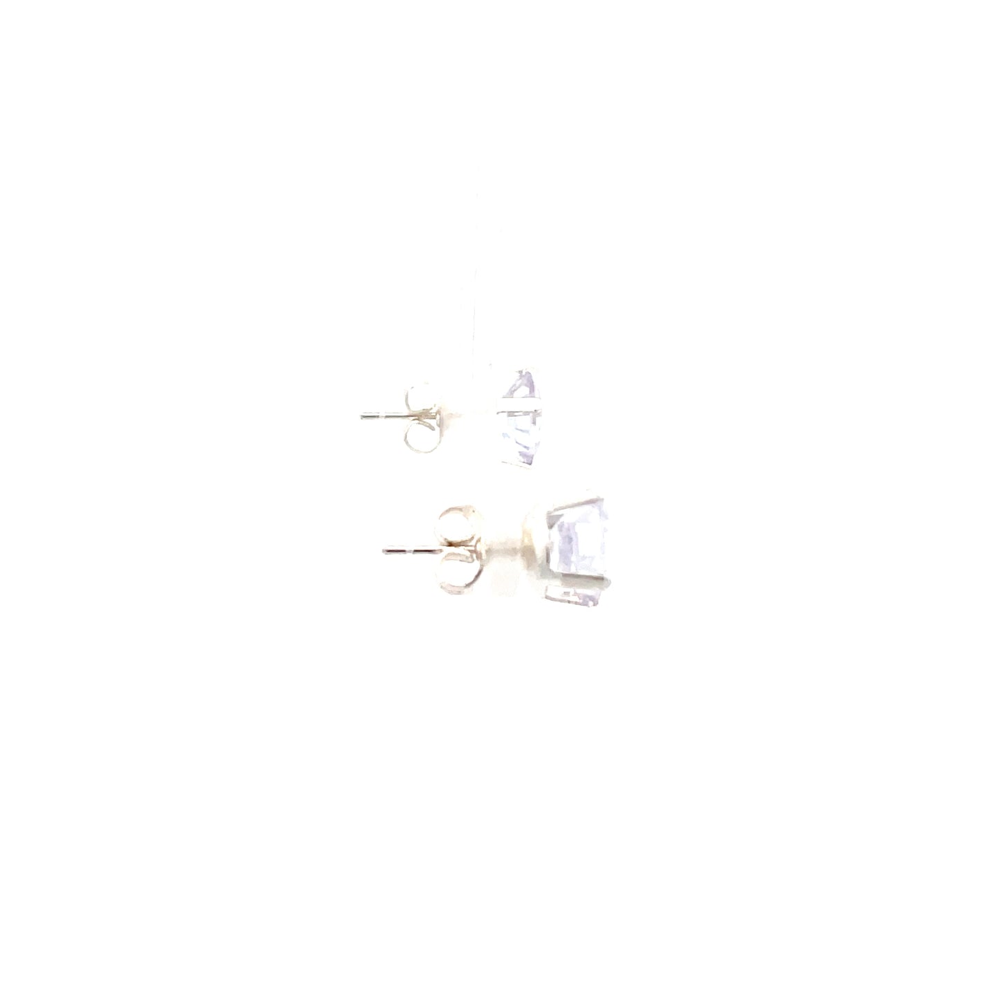 Floor Cubic Zirconia Earrings Round - 9mm