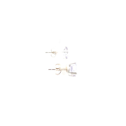Floor Cubic Zirconia Earrings Round - 9mm