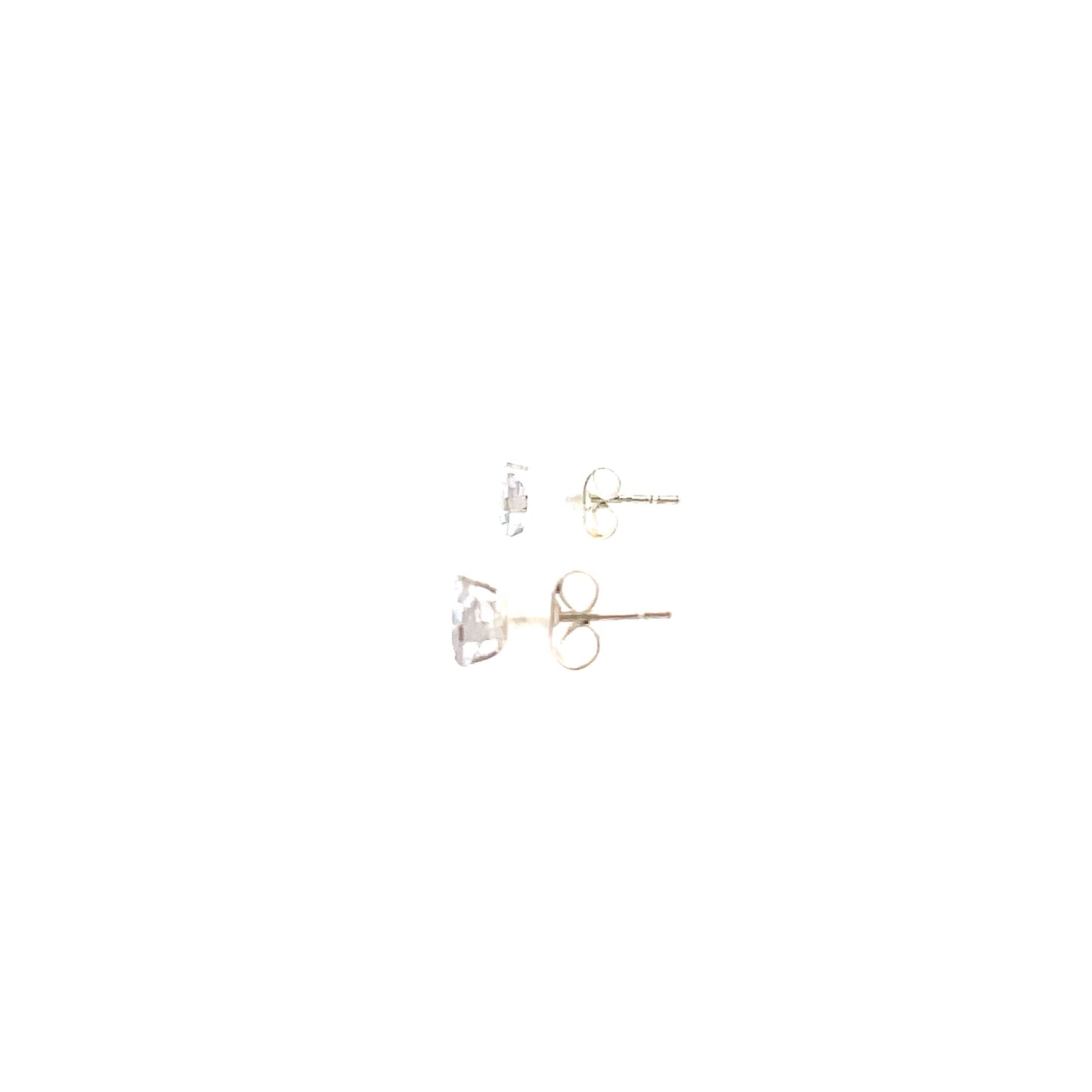 Floor Cubic Zirconia Earrings Square - 5mm