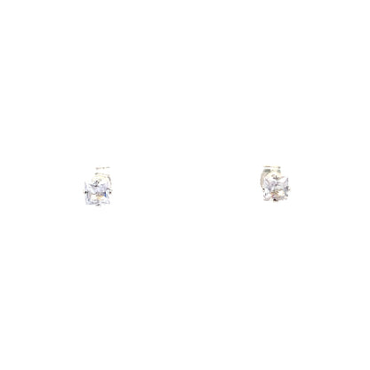 Floor Cubic Zirconia Earrings Square - 5mm