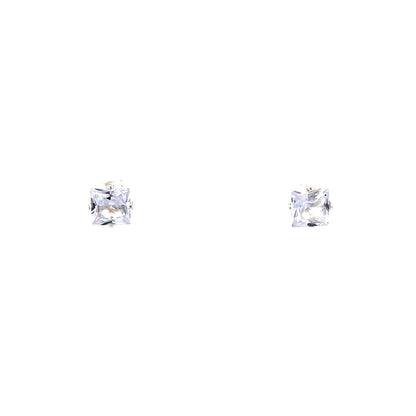 Floor Cubic Zirconia Earrings Square - 7mm