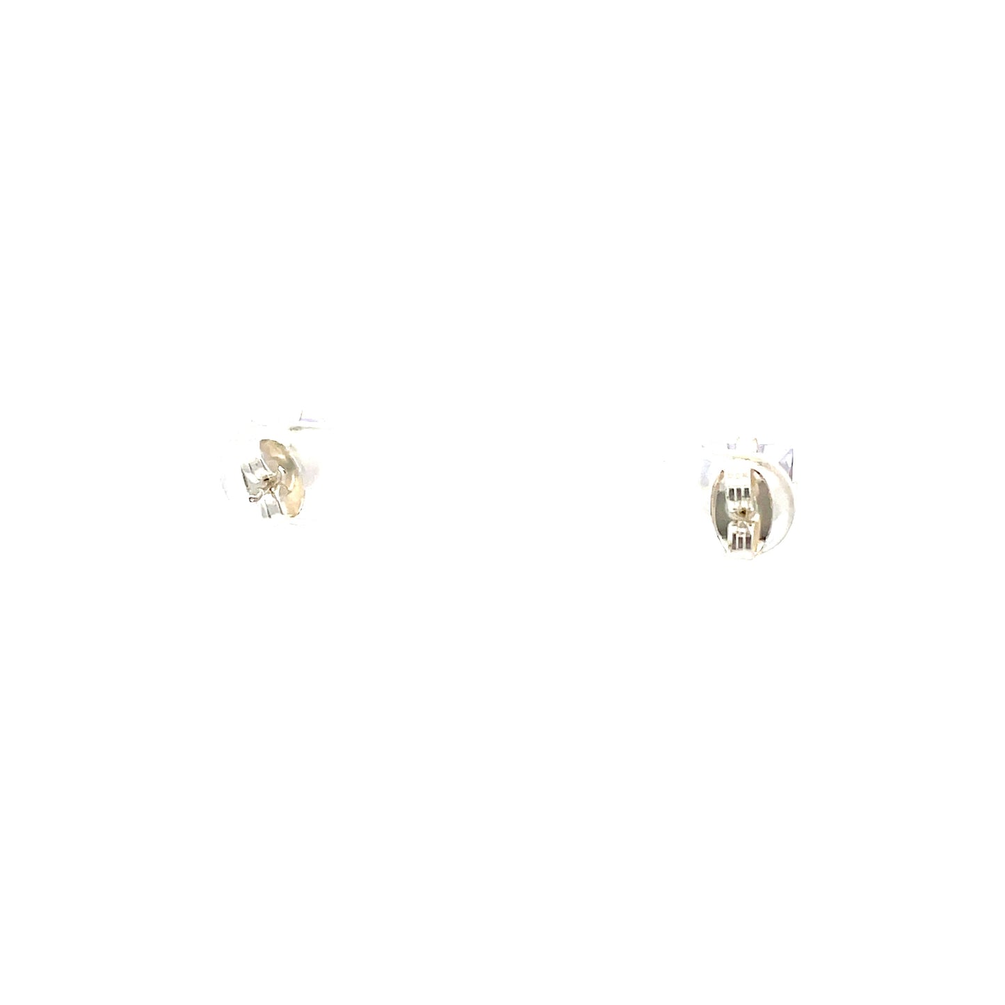 Floor Cubic Zirconia Earrings Square - 7mm