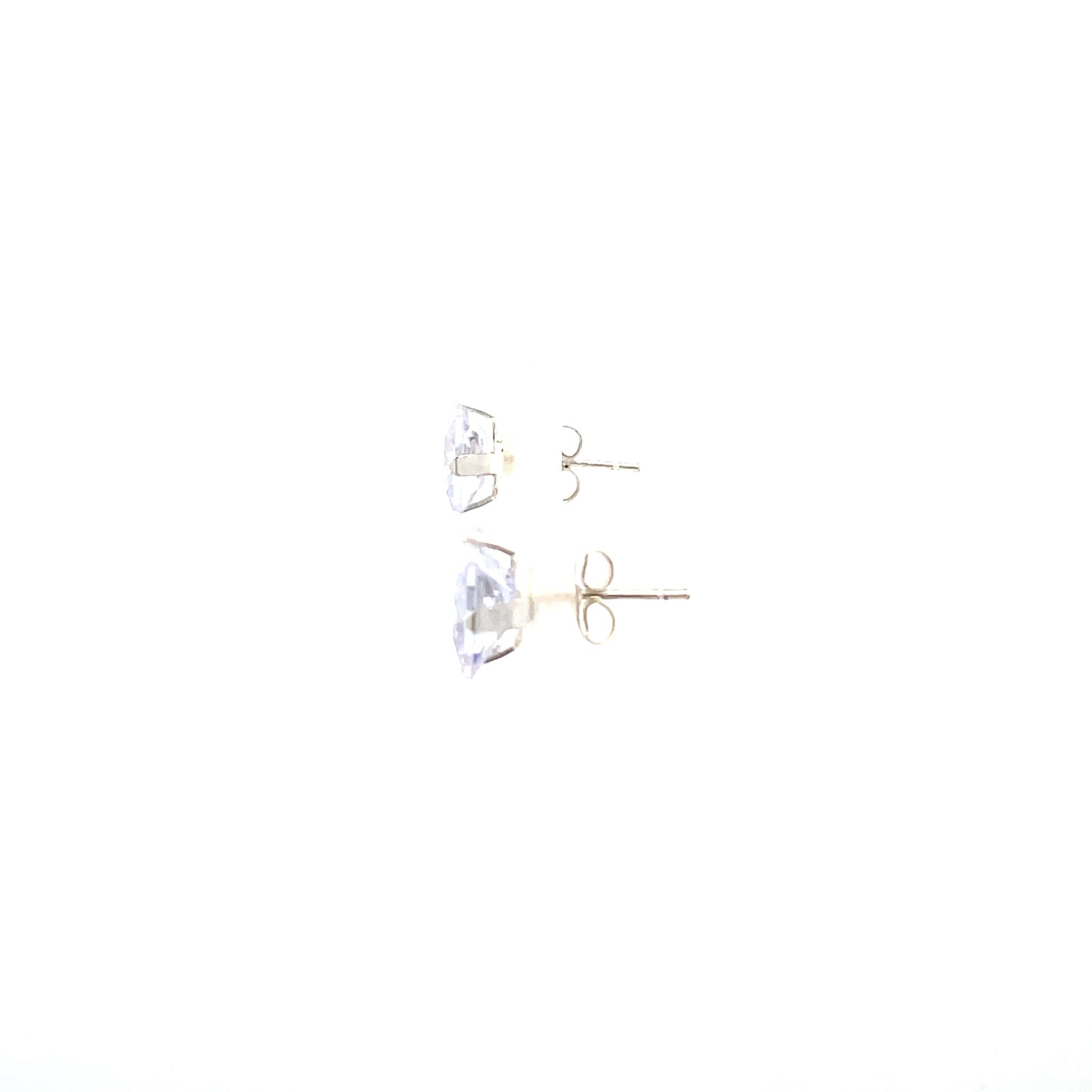 Floor Cubic Zirconia Earrings Square - 8mm