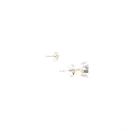 Floor Cubic Zirconia Earrings Square - 8mm