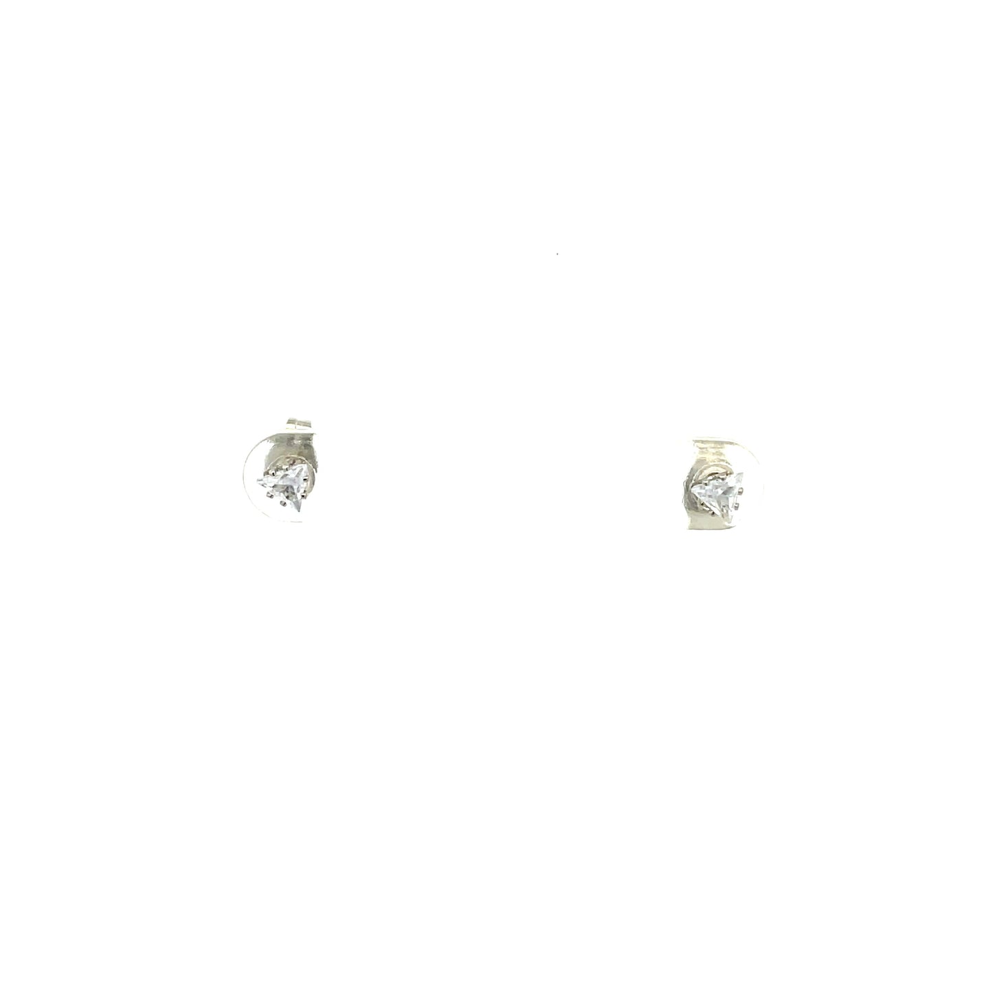 Floor Cubic Zirconia Earrings Triangle - 4mm