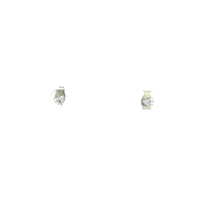 Floor Cubic Zirconia Earrings Triangle - 4mm
