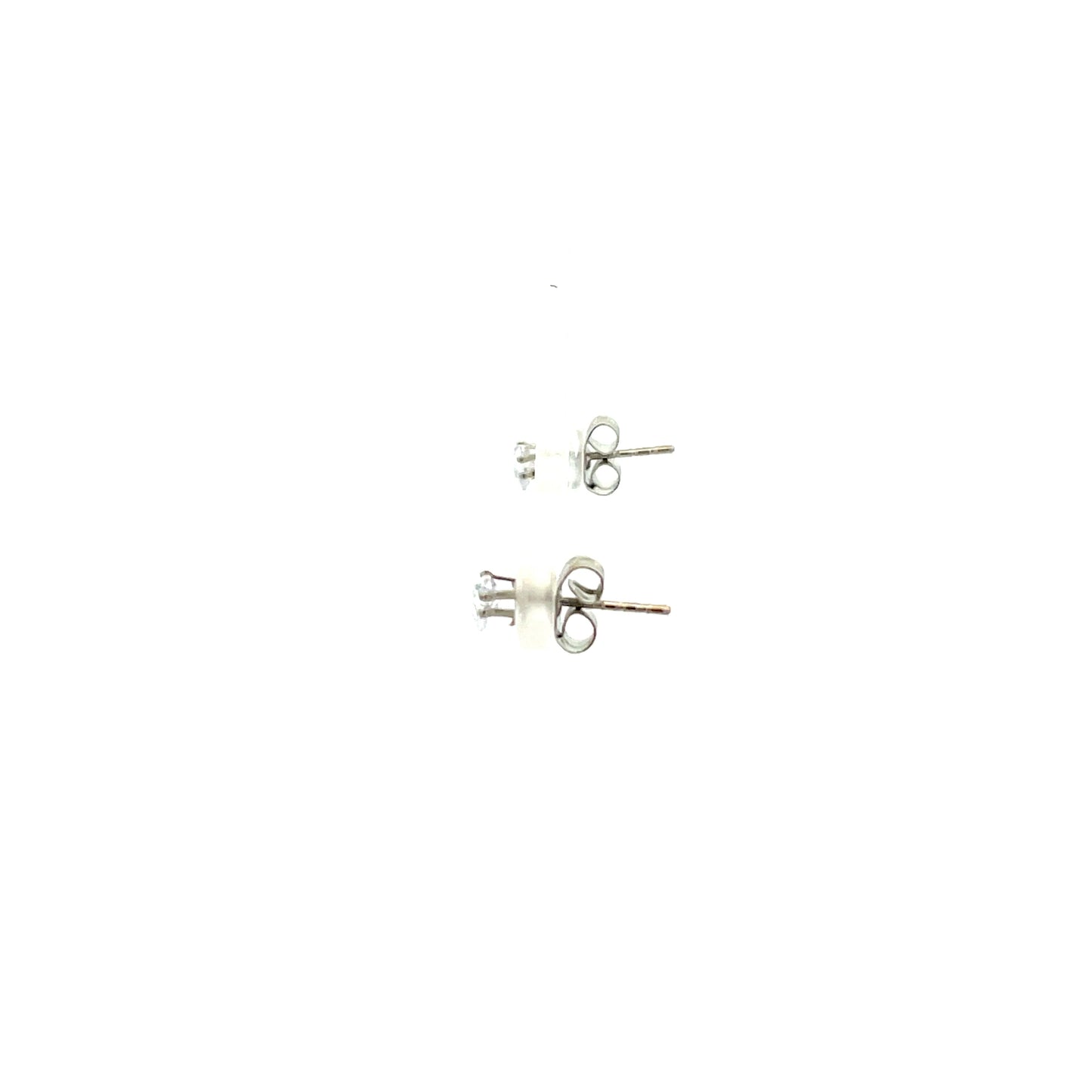 Floor Cubic Zirconia Earrings Triangle - 4mm