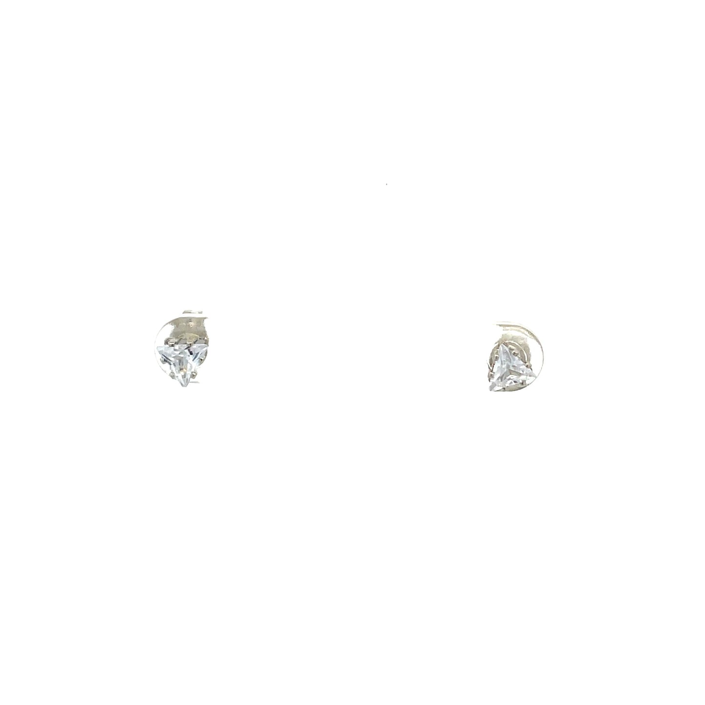 Floor Cubic Zirconia Earrings Triangle - 5mm