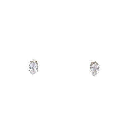 Floor Cubic Zirconia Earrings Oval - 5mm