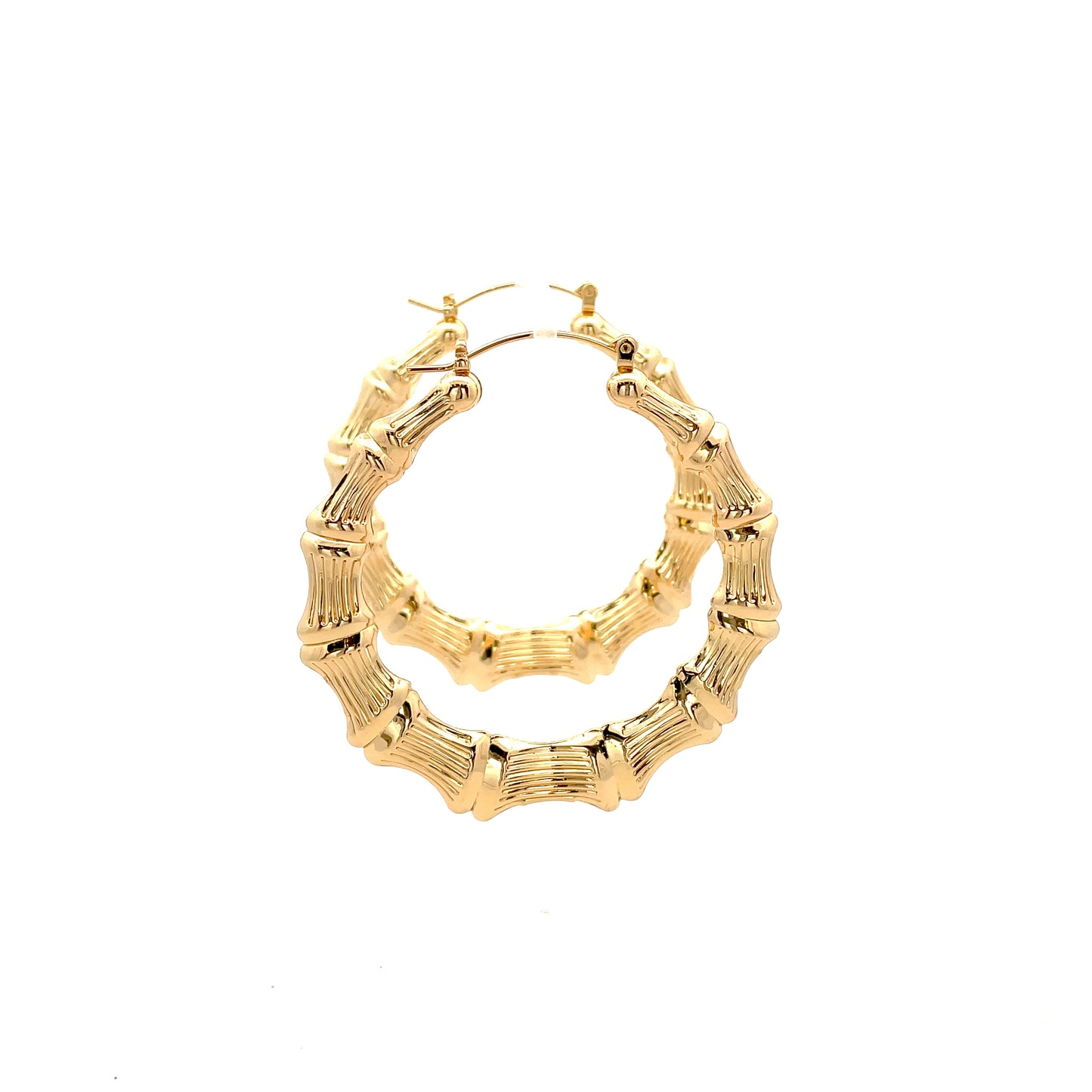 New Bamboo Hoop Earrings 21mm - 04